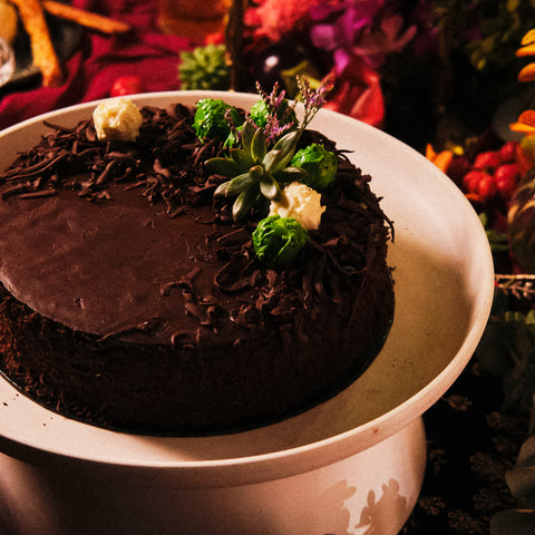 Chocolate mud cake with mint Truffle