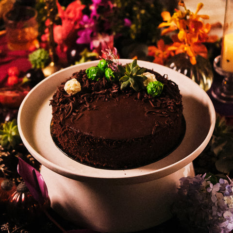 Chocolate mud cake with mint Truffle