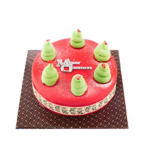 Merry Christmas Tree Cake