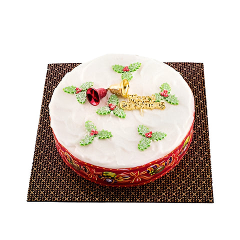 Snowy Christmas Ribbon Cake