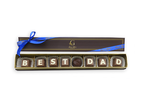 Best Dad 8 Piece Chic Paperboard Chocolate Box