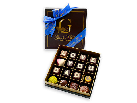 Love You Dad 16 Piece Chic Paperboard Chocolate Box