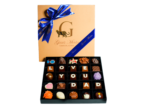Love You Dad 25 Piece Classic Wooden Chocolate Box