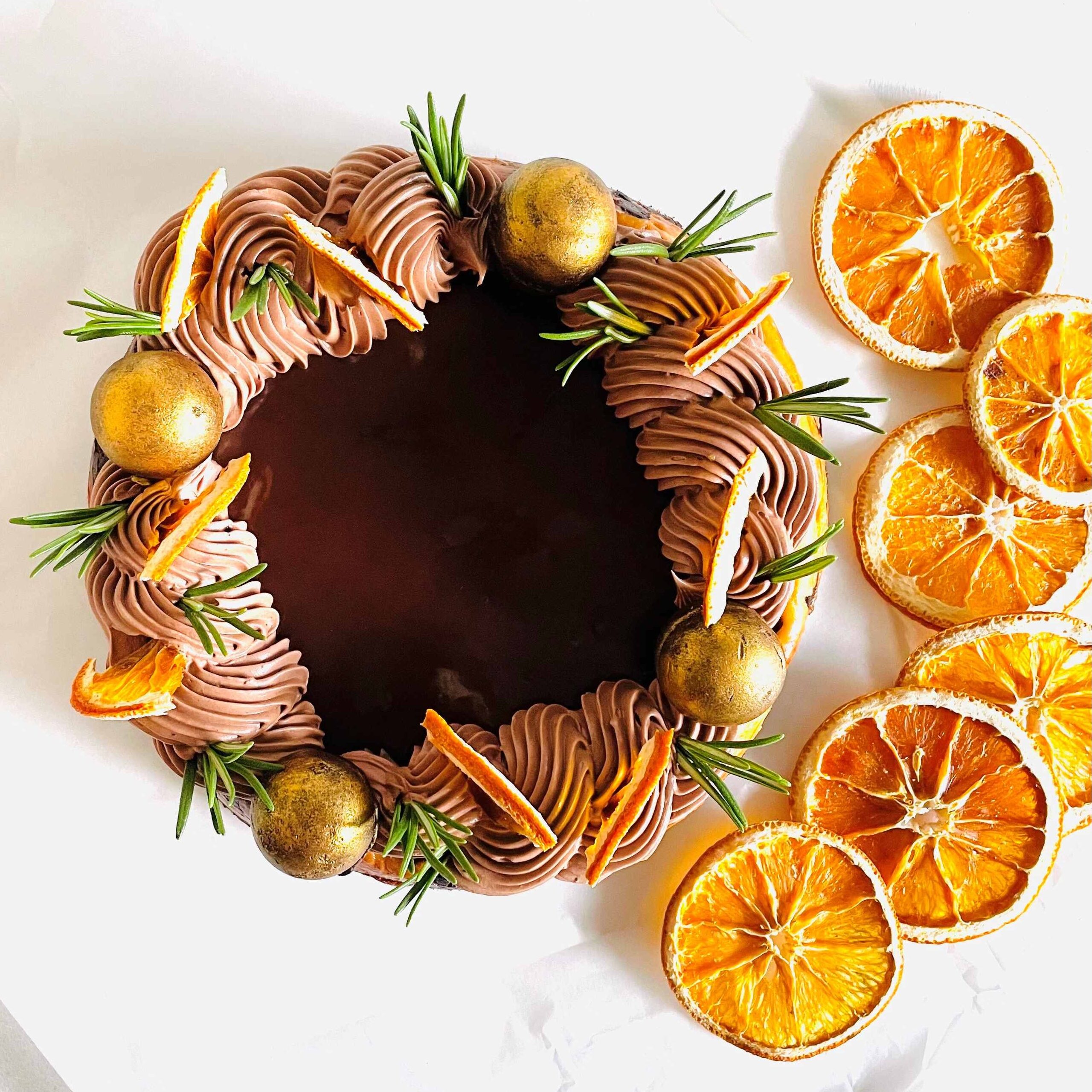 Orange Chocolate Torte - Shirohana Flowers